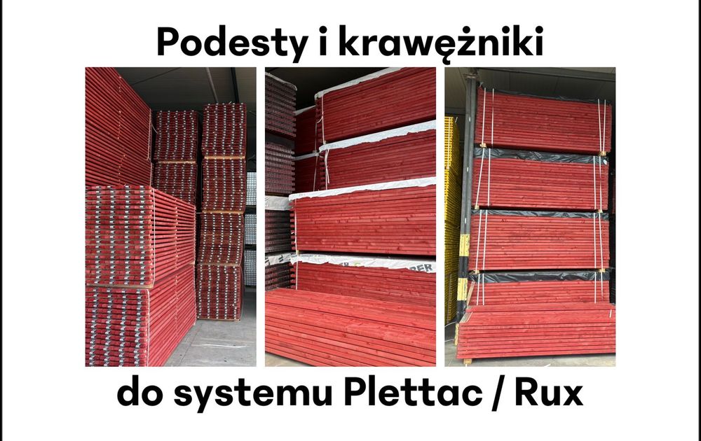 Podest drewniany 3,0 m - element do rusztowań typu Plettac