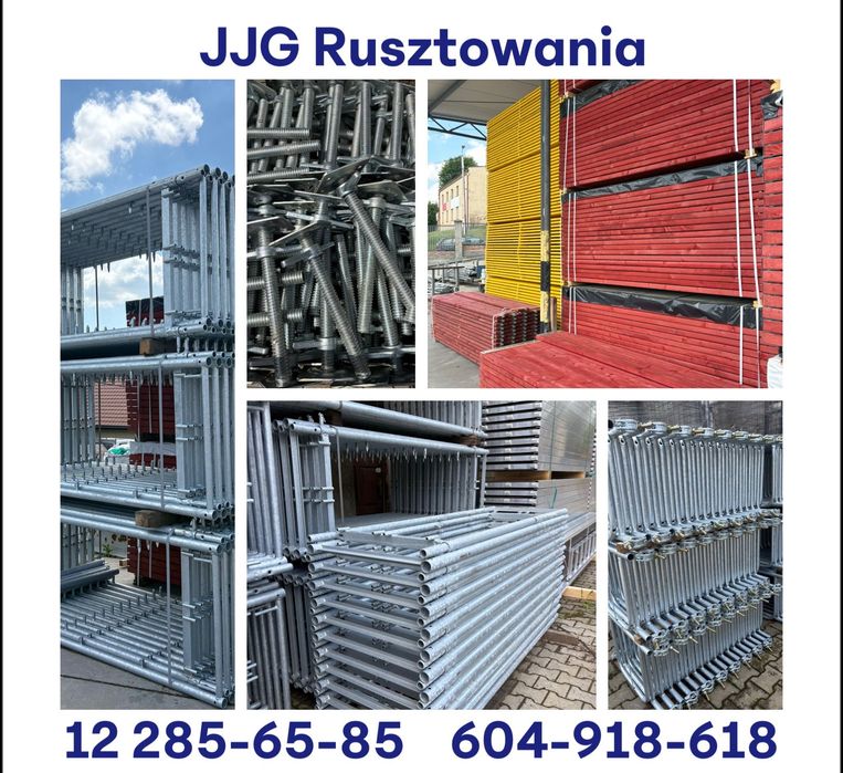 Zestaw rusztowania elewacyjnego 95 m2 typu Plettac - komplet fabrycznie nowy